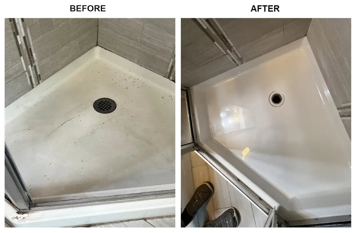 Before bathtub refinishing