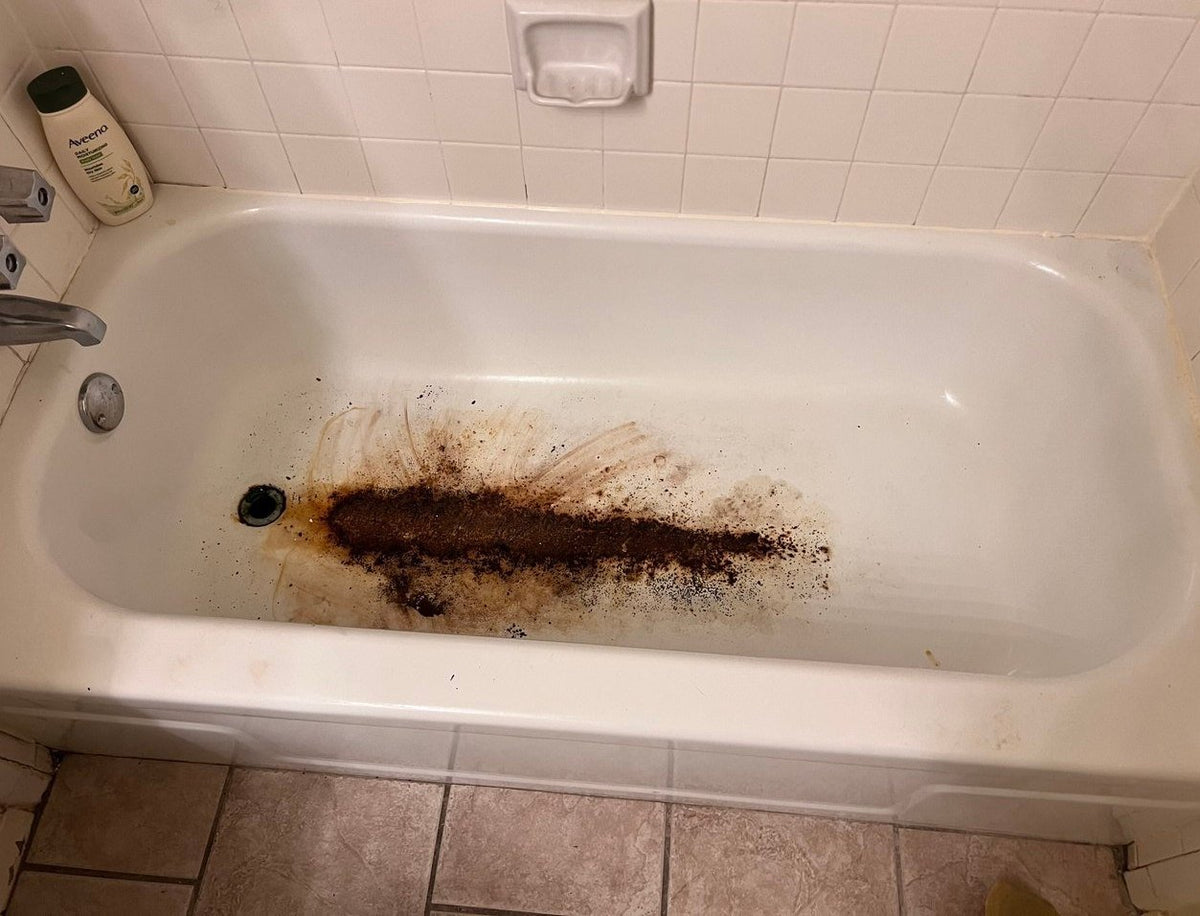 Before bathtub refinishing
