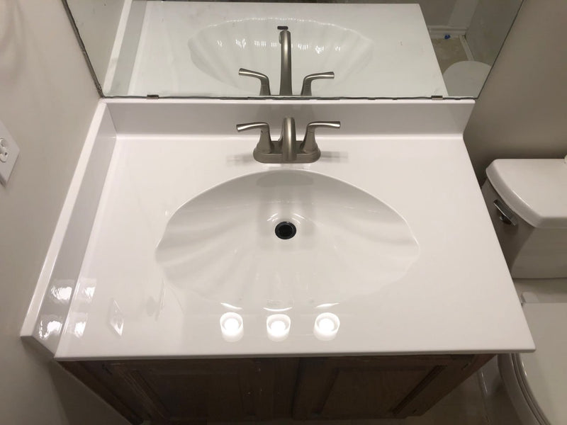 Standard: one bowl sink, bathroom sink, pedestal sink — after photo