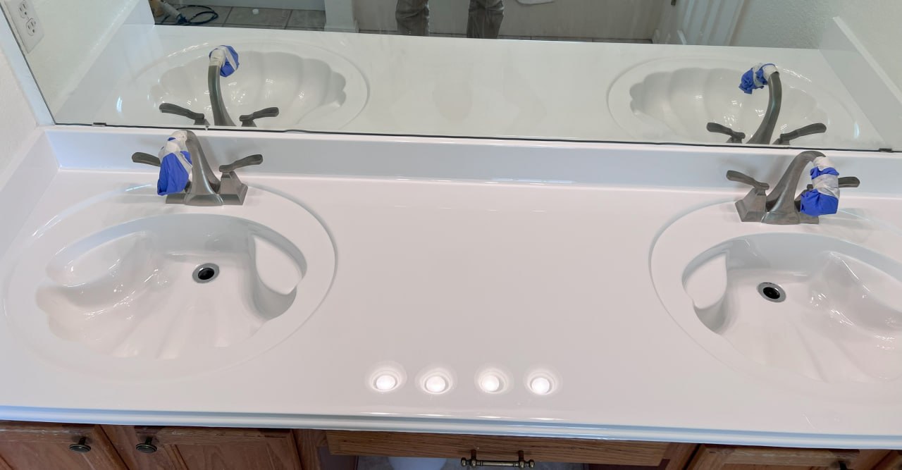 Sink with countertop