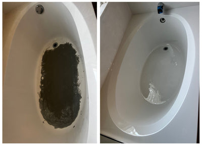 Large fiberglass bathtub reglazing